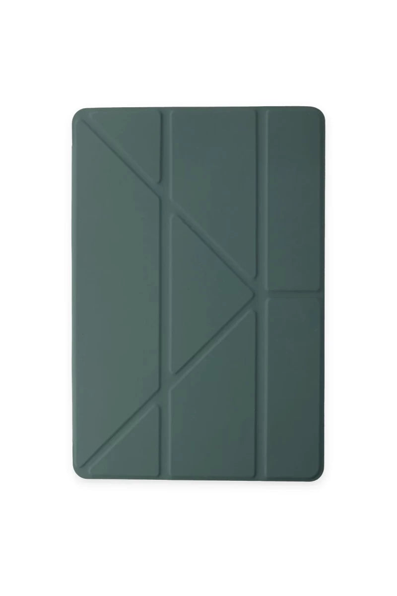 Apple iPad 2025 10.9 10.Nesil (A16) Kılıf Kalemlikli Mars Tablet Kılıfı - Koyu Yeşil