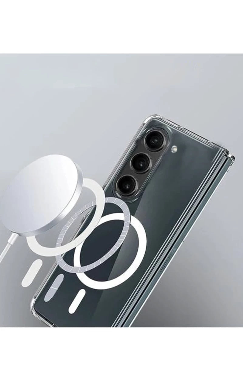 Samsung Galaxy Z Fold 6 Kılıf Magneticsafe Şeffaf Silikon - Şeffaf
