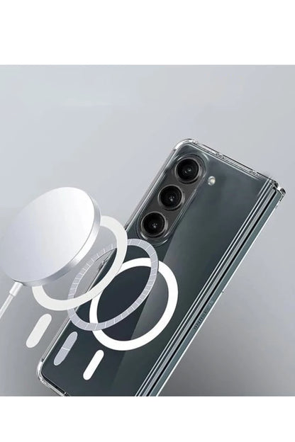 Samsung Galaxy Z Fold 6 Kılıf Magneticsafe Şeffaf Silikon - Şeffaf
