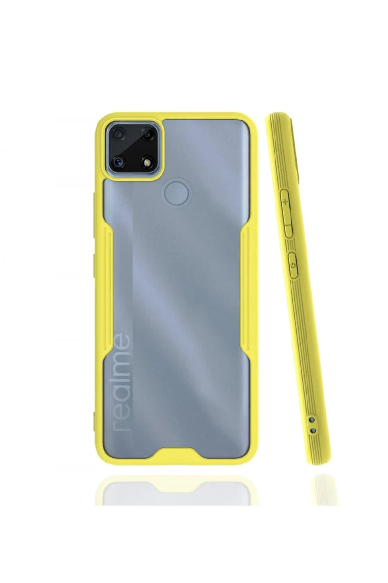Realme C25 Kılıf Platin Silikon - Sarı