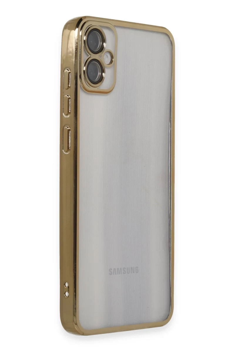 Samsung Galaxy A05 Kılıf Razer Lensli Silikon - Gold