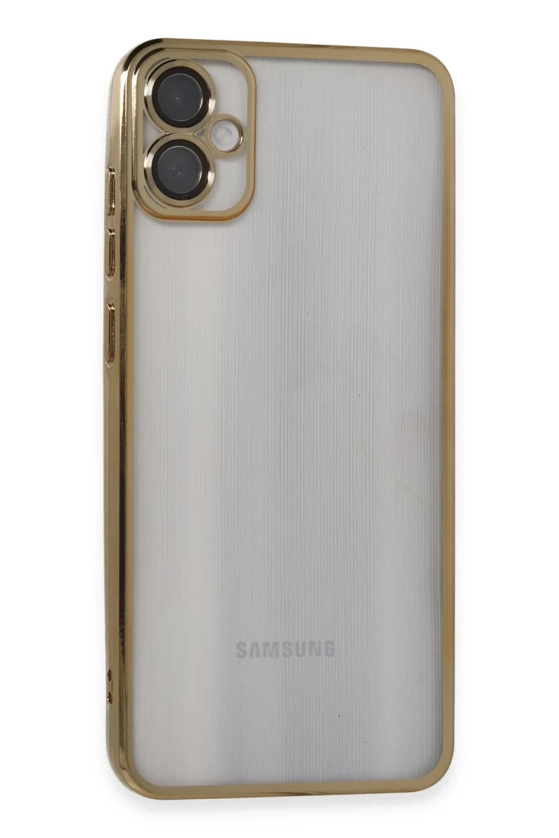 Samsung Galaxy A05 Kılıf Razer Lensli Silikon - Gold