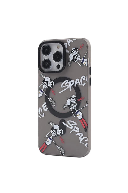 Apple iPhone 12 Pro Max Kılıf Apollo Magneticsafe Desenli Kapak - Apollo Siyah - 3