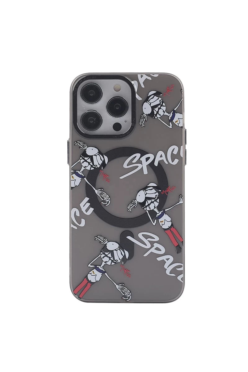 Apple iPhone 12 Pro Max Kılıf Apollo Magneticsafe Desenli Kapak - Apollo Siyah - 3