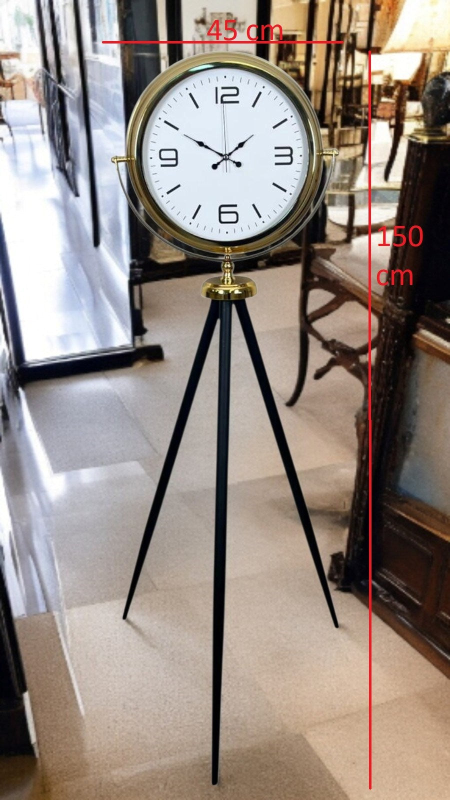 Elegance Gold Tripod Ayaklı Saat
