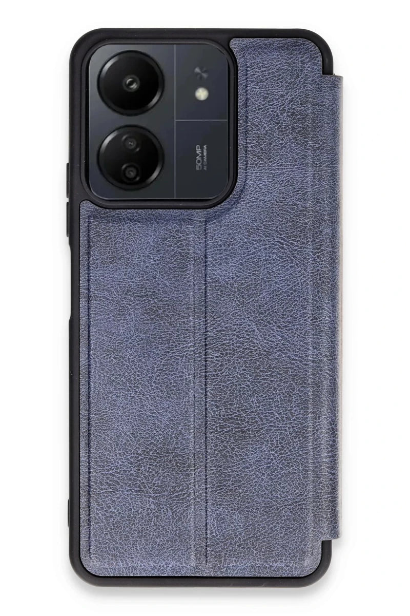 Xiaomi Redmi 13C Kılıf Flip Cover - Lacivert