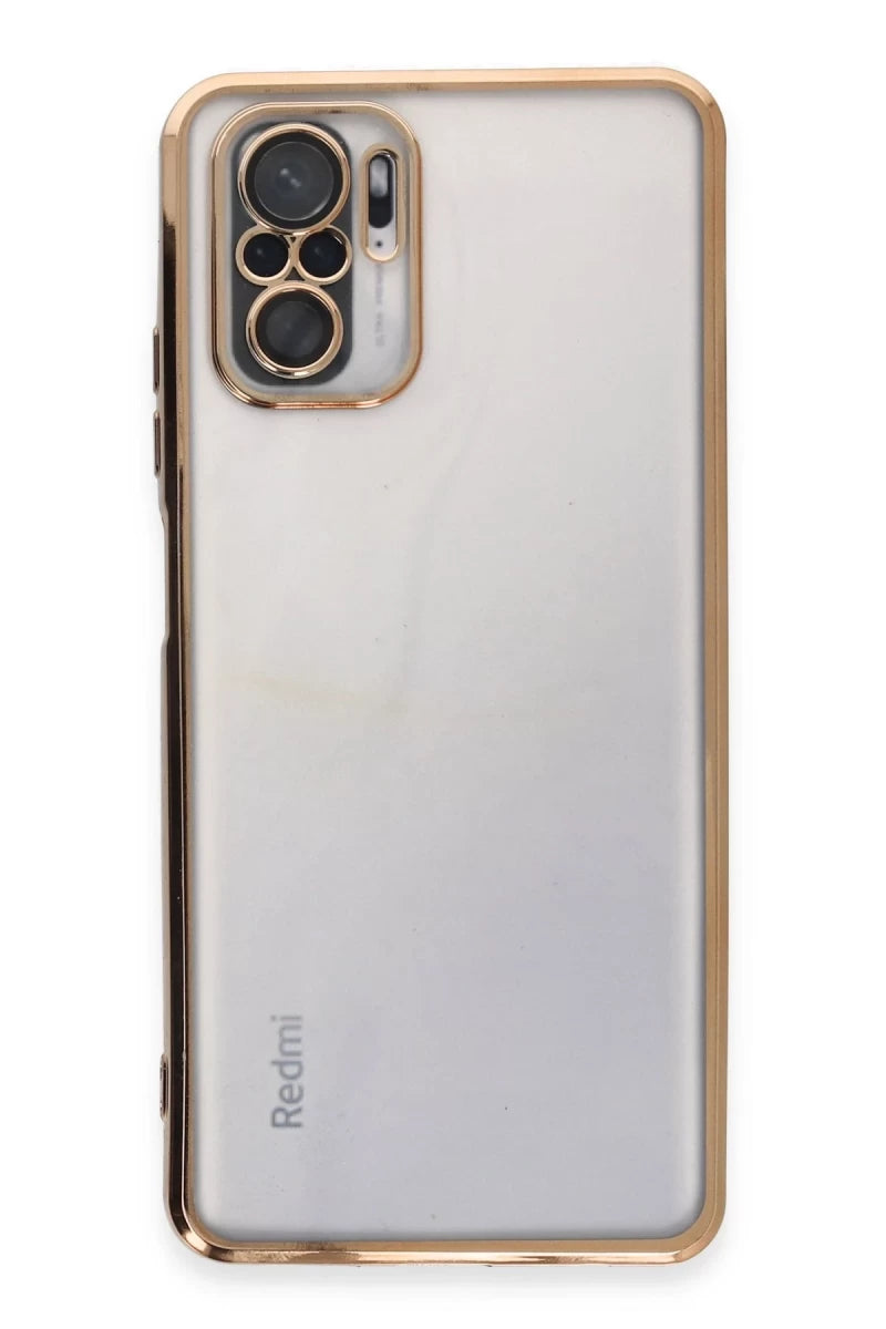 Xiaomi Redmi Note 10 Kılıf Razer Lensli Silikon - Gold