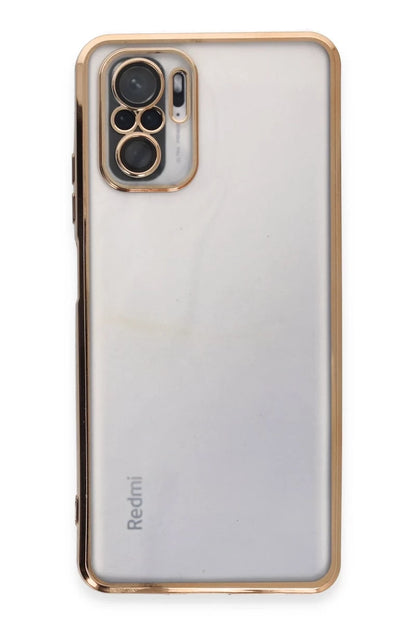 Xiaomi Redmi Note 10 Kılıf Razer Lensli Silikon - Gold