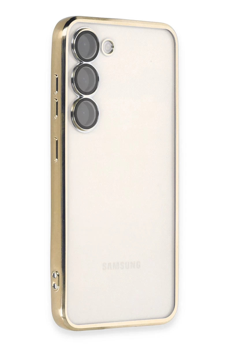 Samsung Galaxy S24 Kılıf Razer Lensli Silikon - Gold