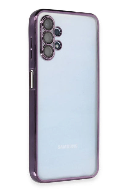 Samsung Galaxy A13 4G Kılıf Razer Lensli Silikon - Mor