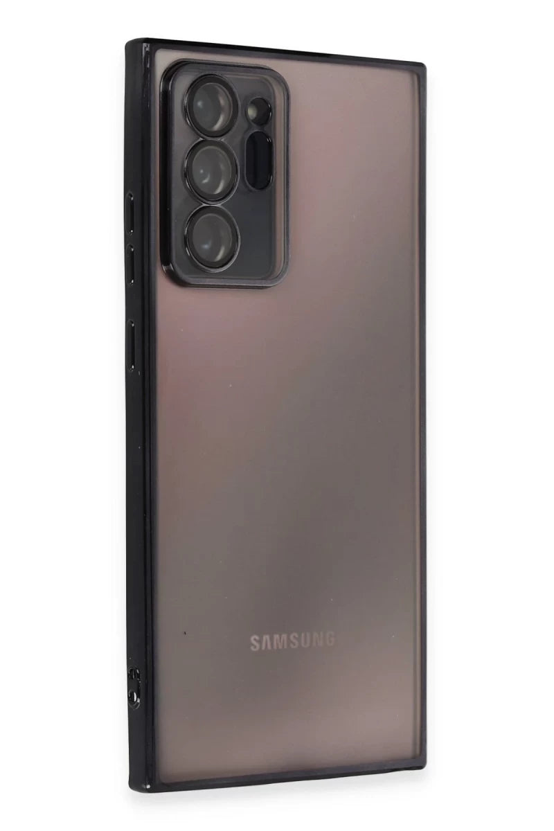 Samsung Galaxy Note 20 Ultra Kılıf Razer Lensli Silikon - Siyah
