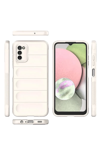 Samsung Galaxy A03S Kılıf Optimum Silikon - Krem