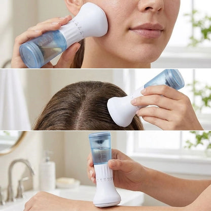 BUFFER® 140 İğneli Serum Hazneli Dermaroller – 0-3 mm Ayarlı Dermaroller Mikro İğneli Saç, Cilt ve Vücut Bakım Aparatı