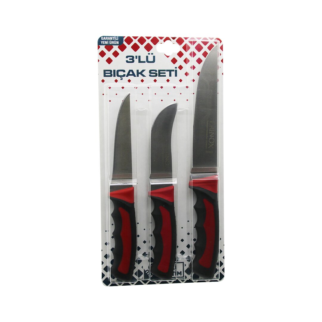 3PCS Kurban Bıçak Seti R-032K-R-320Y-R-0403 Kemik Sıyırma - Deri Soyma=yüzme - Kurban Bıçak