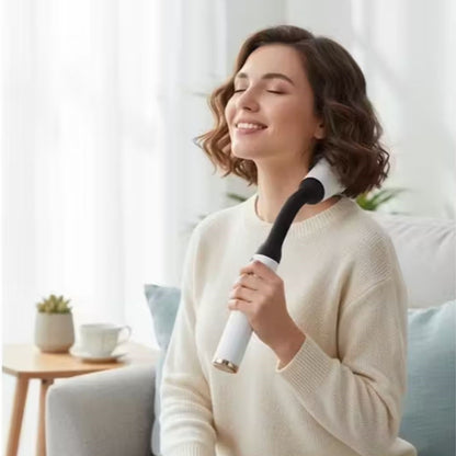 4 Farklı Başlıklı Uzun Saplı Derin Doku Masaj Tabancası, Boyun, Omuz ve Sırt için Ergonomik Saplı Çoklu Masaj Modlu Taşınabilir Masaj Aleti (5643)