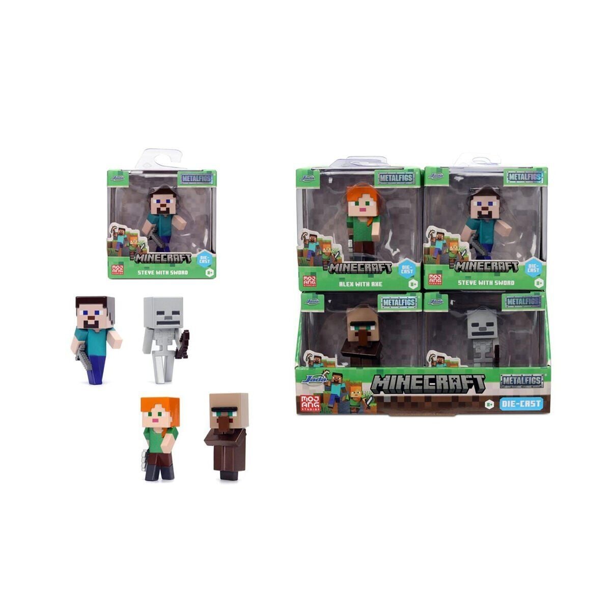 9385138300W04 Minecraft Figures 2 5 We 4die-cast pop-culture collectible(Belirtilen fiyat, tekli satış için adet fiyatıdır.)