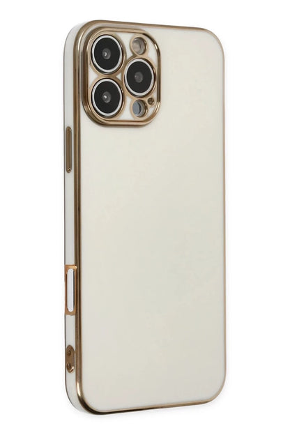 Apple iPhone 16 Pro Max Kılıf Volet Silikon - Beyaz