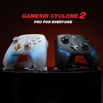 Cyclone 2 Wireless PC Controller — 1000Hz Polling Rate, TMR Joysticks, Hall Effect & Micro 2-in-1 Triggers, PC Gaming Controller for PC/Android/Switch/Switch 2 with Charging Dock (Black)