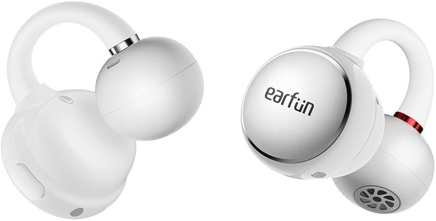 Earfun Clip Open Ear Adaptif Konforlu Kulaklık - Bluetooth 6.0-40 Saat Oynatma Süresi - IP55 - Beyaz (EarFun Türkiye Garantili)