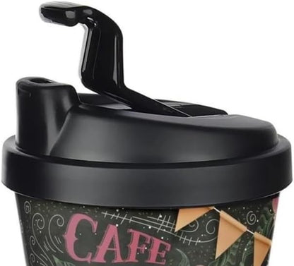Motto Termo Bardak (400 ml) - Çift Katmanlı Isı Koruyucu ve Sızdırmaz Kapaklı Kahve Bardağı