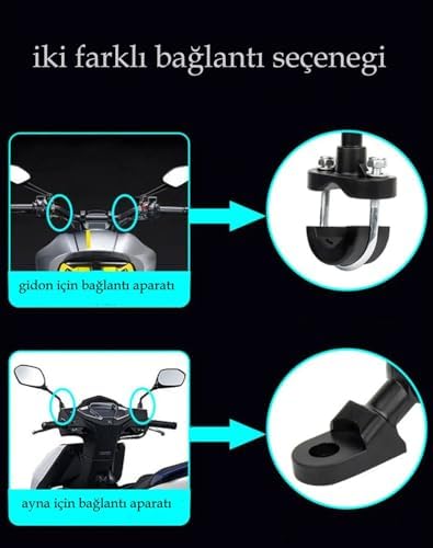 Bisiklet Motosiklet ve Scooter için Gidon Uyumlu Telefon Tutucu Orjinal Malzeme Yüksek Kalite Güneşlik Tasarımlı Universal Modellere Uyumlu Kolay Kurulum MT-E
