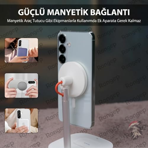 Galaxy S25 FE için Şeffaf Telefon Kılıfı Güçlü Manyetikli S25 Fe Koruyucu Sararmaya Karşı İnce ve Hafif Full Sert PC S25 FE Kılıfı (Şeffaf)
