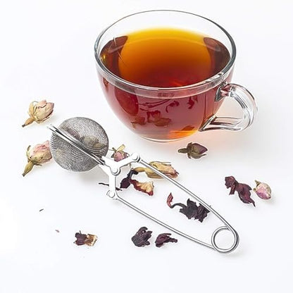 Aputue Çay Süzgeci, 2 Adet Paslanmaz Çelik Uzun Saplı Çay Demleme Filtresi, 2 Renk Seçeneği, İnce Delikli Yeniden Kullanılabilir Çay Topu Filtre, Loose Tea İçin Mükemmel Çay Demleme Aracı