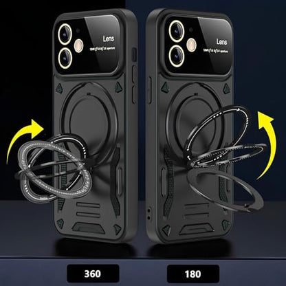 iPhone 11 Kılıf Cosanta Kılıf Standlı Kılıf Kamera Lens Koruyuculu Sert Silikon Kılıf Darbeye Karşı Dayanıklı Kılıf Apple iPhone 11 ve MagSafe ile Uyumlu Kılıf (Mor)