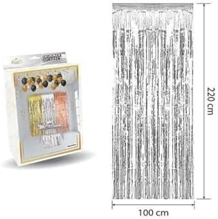 Lüks Kapı Perdesi Gümüş 100 * 220 Cm M152, 465758765457645
