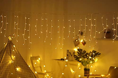 8 Fonksiyonlu Dekoratif Saçak Led Sarkıt Perde Led Eklenebilir Led Süsleme Led Peri Led Işık Ledli Işık Yılbaşı Led Yılbaşı Işık Yılbaşı Süsü (4 Metre)