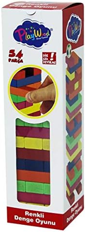 Playwood Kutuda Renkli Ahşap Denge Oyunu