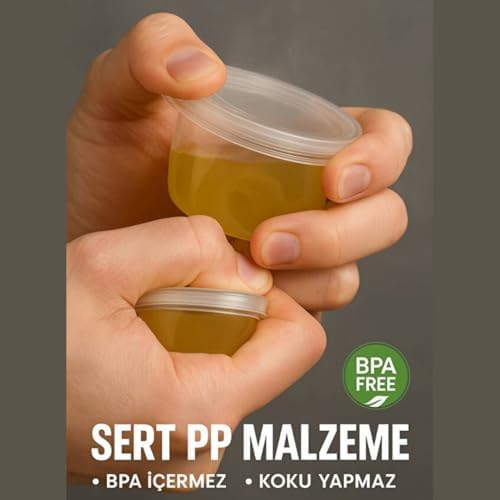 Jouis Saklama Kabı Sos 50 Adet 120 ml – 4 oz Kemik Suyu, İlik Suyu, Anne Sütü, Sos ve Püre Dondurucu Uyumlu Buzluk Kabı, Sızdırmaz Kapaklı (BPA İÇERMEZ - KALİTELİ)