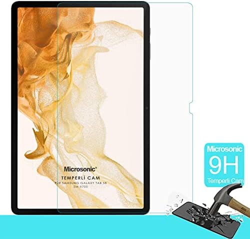 Galaxy Tab S9 X710 Tempered Glass Cam Ekran Koruyucu [Galaxy Tab S9 X710 ile Uyumlu Kılıf - Şeffaf]