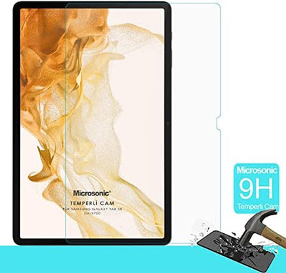 Galaxy Tab S9 X710 Tempered Glass Cam Ekran Koruyucu [Galaxy Tab S9 X710 ile Uyumlu Kılıf - Şeffaf]