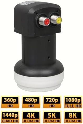 Full Ultra HD 3D 4K Uyumlu Yağmur Korumalı İkili Twin 2 li Çanak Uydu Lnb (Kablosuz)