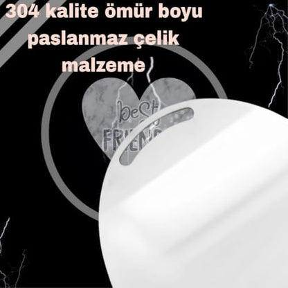 Elips Kesim Paslanmaz Çelik Kesme Tahtası Mutfak Piknik İçin İnox 304 Kalite Antibakteriyel Küf Tutmaz Kolay Temizlenir Et Sebze Meyve Doğrama Tahtası Lüks Kesme Matı 30 * 22,5 CM