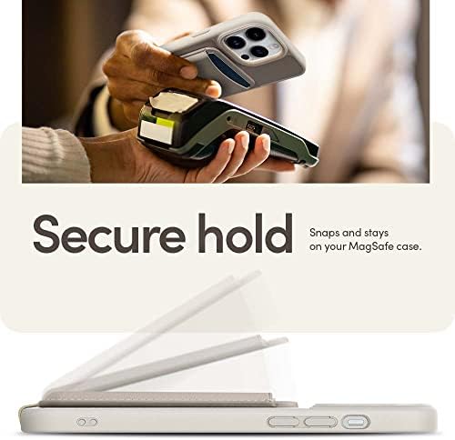 için MagSafe özellikli Kartlı Manyetik Cüzdan Kajuk Mag Cream - AFA05260