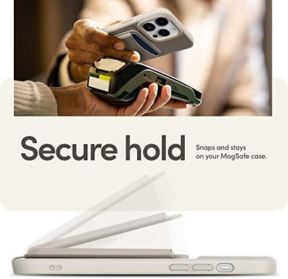 için MagSafe özellikli Kartlı Manyetik Cüzdan Kajuk Mag Cream - AFA05260