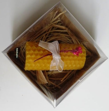 (6 Adet) Özel Günler İçin Doğal Petek Balmumu Mum 7Cm X3Cm Kutulu Mum beeswax Candle