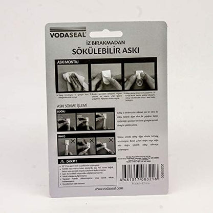 Vodaseal 53.01.054 3'Lü Beyaz Iz Bırakmayan Askı, Beyaz