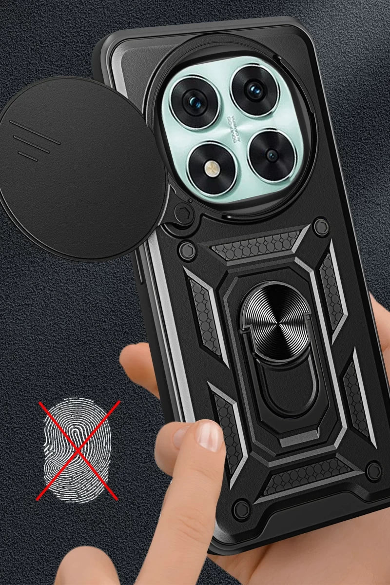 Xiaomi Redmi Note 14 Pro 5G Kılıf Pars Lens Yüzüklü Silikon - Yeşil