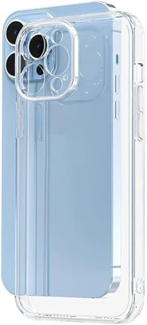 iPhone 15 Pro Uyumlu Şeffaf Kılıf, Kamera Korumalı Şeffaf Silikon Kılıf, Kamera Koruyuculu iPhone 15 Pro Kılıfı