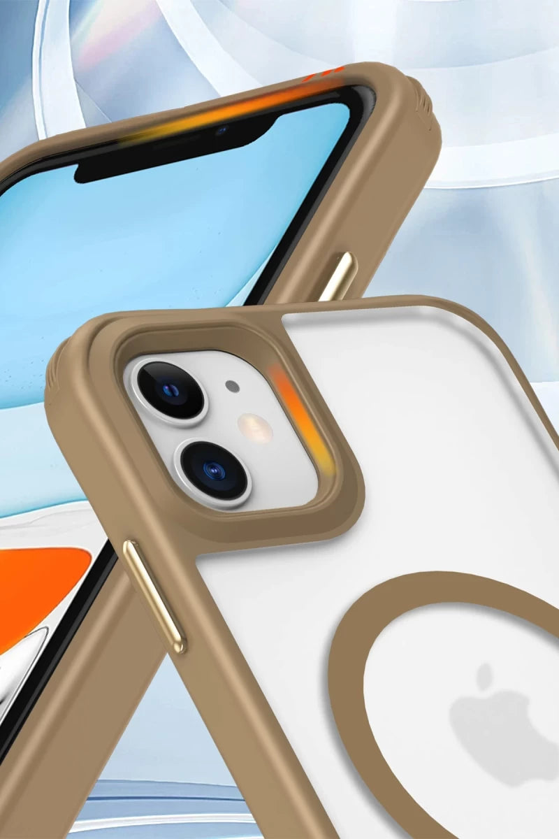 Apple iPhone 11 Kılıf Enka Magsafe Silikon Kılıf - Desert