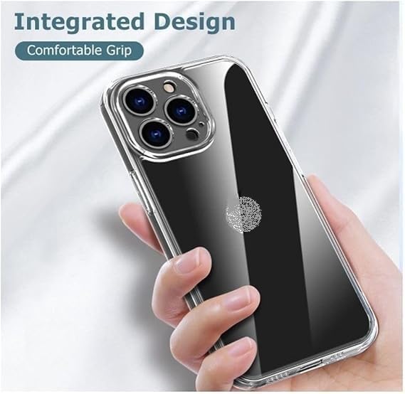 iPhone 15 Pro Uyumlu Şeffaf Kılıf, Kamera Korumalı Şeffaf Silikon Kılıf, Kamera Koruyuculu iPhone 15 Pro Kılıfı