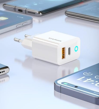 Blue Moon PD 30Watt Hızlı Şarj Aleti, A + C Girişli, Beyaz