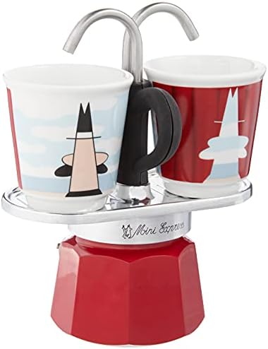 Set Mini Express: Ocak Üstü Espresso Pişirici + 2 Cups - Magrite Serisi