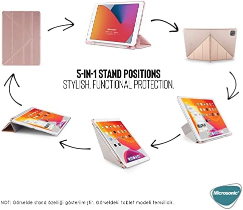 Apple iPad Pro 13 2025 için Kılıf (A3360-A3361) Origami Pencil Lila [iPad Pro 13 2025 ile Uyumlu Kılıf - Lila]