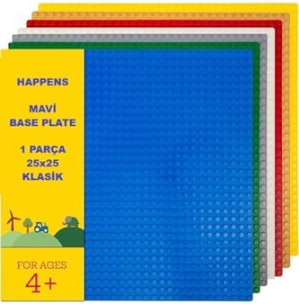 Classic Mavi Plaka, +4 Yaratıcı Oyuncak Yapım Seti (1 Parça) 25cmx25cm, Baseplate