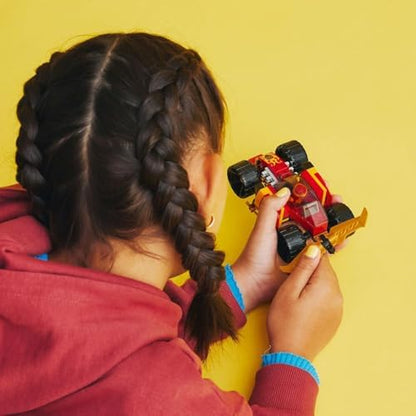 Kai’nin Yarış Arabası EVO 71780 – 6 Yaş ve Üzeri Kız ve Erkek Çocuklar için Yılbaşı Hediyesi Fikri, Oyuncak Araba ve Kai Minifigürü İçeren Yaratıcı Oyuncak Yapım Seti (94 Parça)