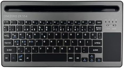 Onezero Bluetooth Klavye Touch Pad'li Kablosuz Taşınabilir Klavye 10 Metreye Kadar Çalışma Aralığı 291 x 154 x16 mm ZR554